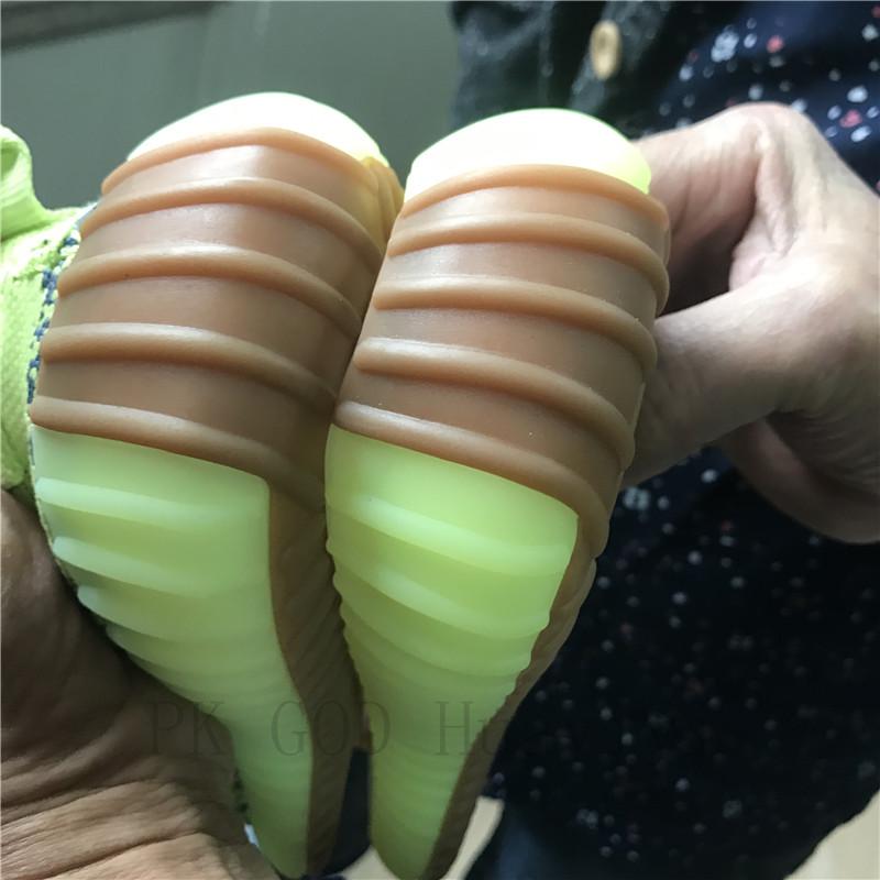 PK God Yeezy 350 V2 Semi Frozen Yellow/Raw Steel WITH REAL PREMEKNIT FROM HUAYIYI WHICH OFFER PRIMEKNIT TO ADIDAS DIRECTLY